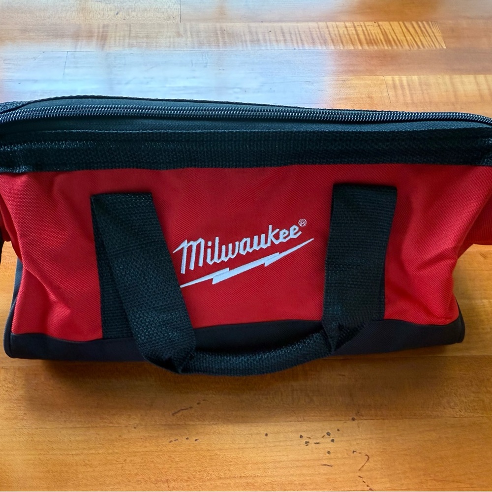Red and Black Milwaukee Duffel Bag for Tools 13x7x7 in brand new